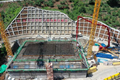 工程进度|鲁巧高速公路牛栏江特大桥首个承台混凝土浇筑圆满完成